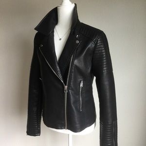 Rosa faux leather biker jacket